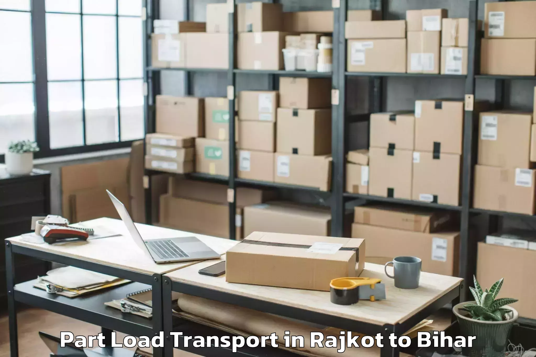 Reliable Rajkot to Sheonar Part Load Transport